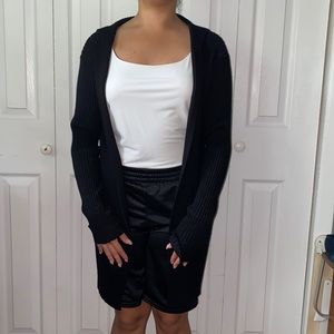 Long Sleeve Black Hooded Sweater